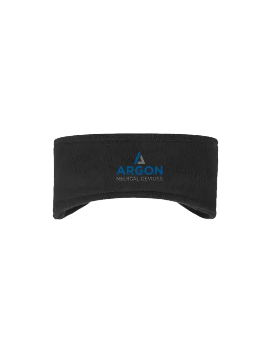 Black Stretch Fleece Headband w/Argon Medical Devices Logo