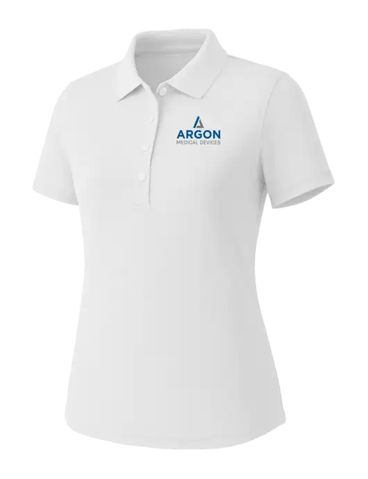 Callaway Womens Core Bright White Performance Polo w/Argon Medical Devices Logo