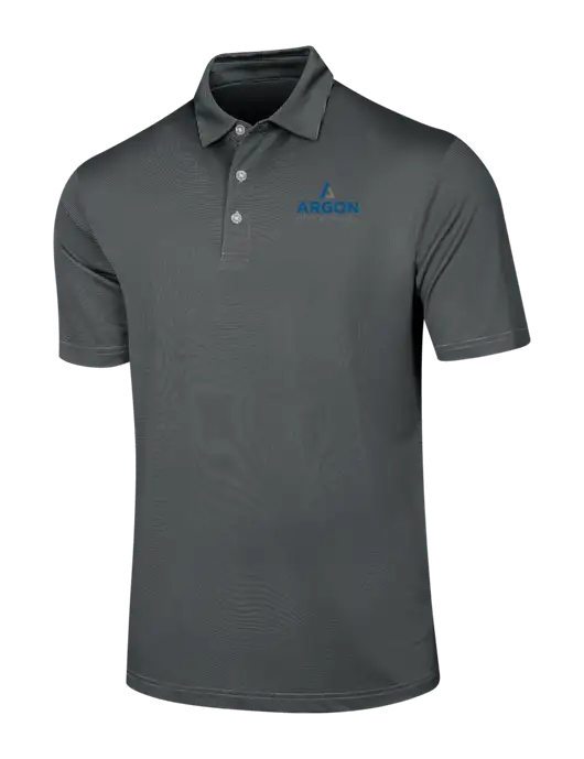 Callaway Black Fine Line Stripe Polo w/Argon Medical Devices Logo
