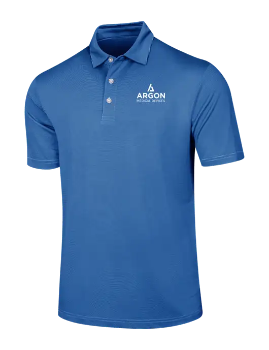 Callaway Royal Blue Fine Line Stripe Polo w/Argon Medical Devices Logo