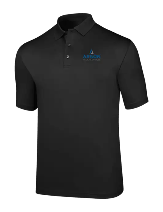 Callaway Opti-Dri Black Chev Polo w/Argon Medical Devices Logo