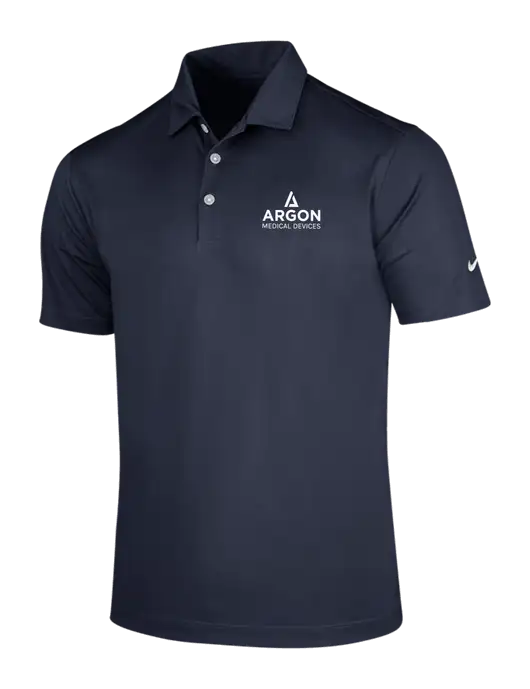 NIKE Dark Navy Dri-Fit Vertical Mesh Polo w/Argon Medical Devices Logo