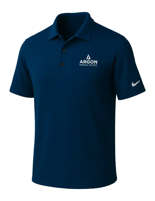 NIKE Navy Dri-Fit Micro Pique Polo w/Argon Medical Devices Logo