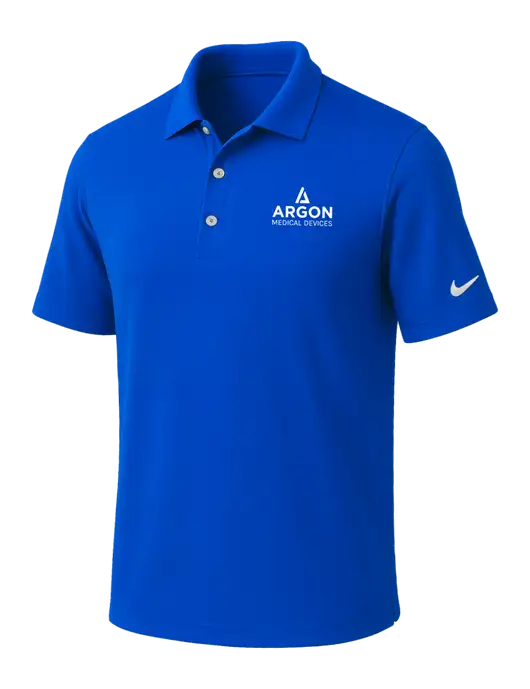 NIKE Royal Dri-Fit Micro Pique Polo w/Argon Medical Devices Logo