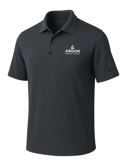 NIKE Dark Grey Dri-Fit Micro Pique Polo w/Argon Medical Devices Logo