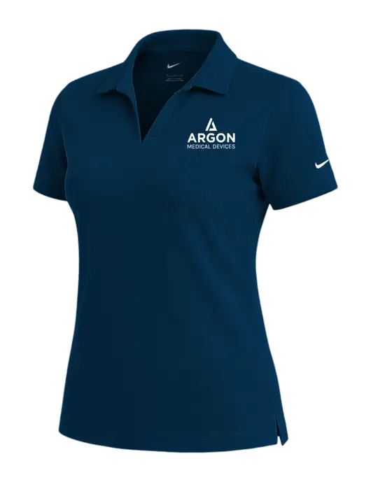 NIKE Navy Womens Dri-Fit Micro Pique Polo w/Argon Medical Devices Logo