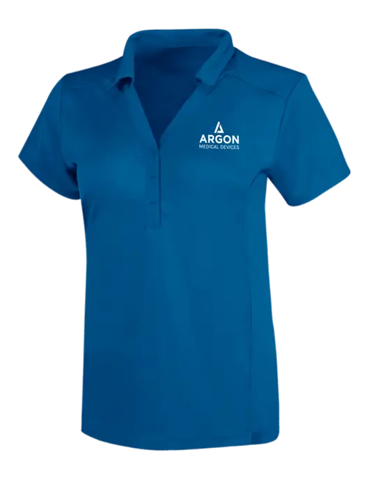 OGIO Royal Blue Womens Framework Polo w/Argon Medical Devices Logo