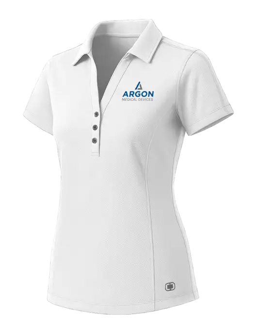 OGIO Womens White ONYX Polo w/Argon Medical Devices Logo
