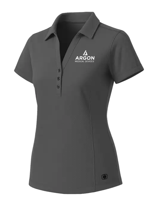 OGIO Womens Medium Grey ONYX Polo w/Argon Medical Devices Logo