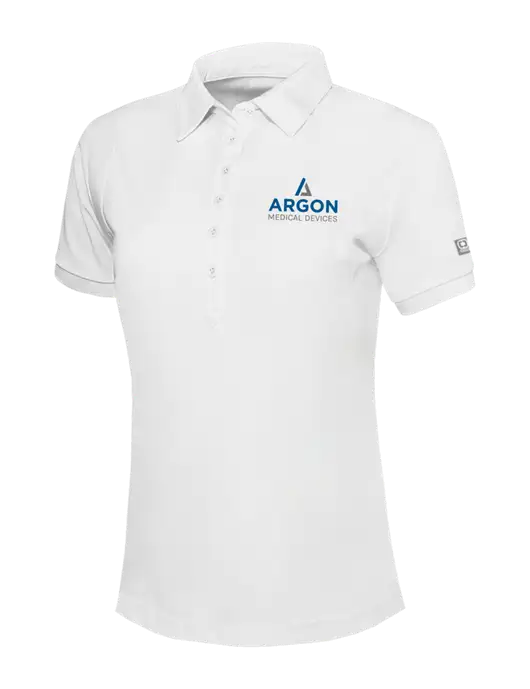 OGIO Womens Bright White Jewel Polo w/Argon Medical Devices Logo