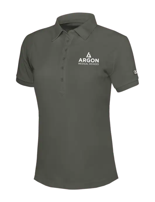 OGIO Womens Medium Grey Jewel Polo w/Argon Medical Devices Logo