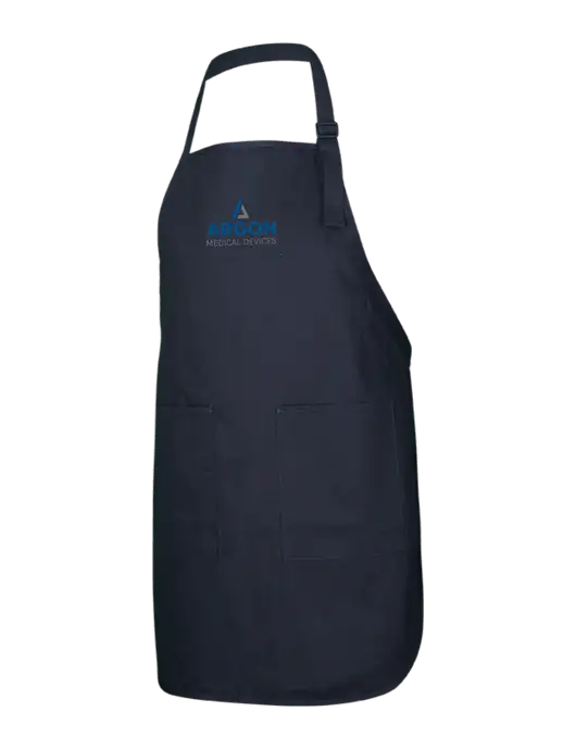 Full-Length Black Apron With Pockets w/Argon Medical Devices Logo