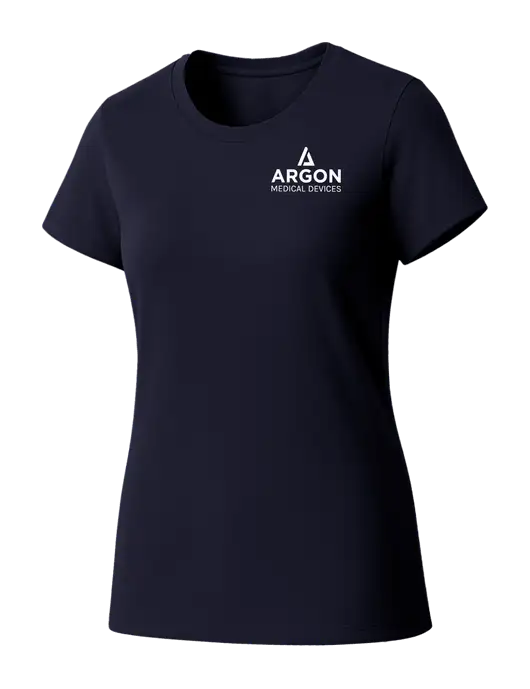 Womens Seriously Soft New Navy T-Shirt w/Argon Medical Devices Logo