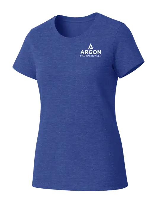 Womens Seriously Soft Royal Frost T-Shirt w/Argon Medical Devices Logo