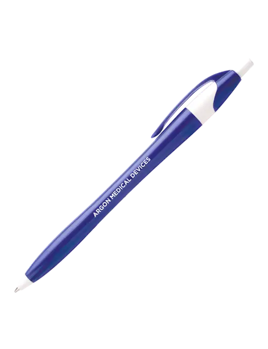 Novella Royal/White Executive Pen - Blue Ink w/Argon Medical Devices Logo