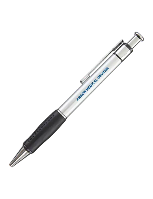 Malta Silver Pen - Black Ink w/Argon Medical Devices Logo