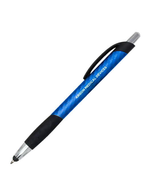 Sunray Blue Stylus Pen - Black Ink w/Argon Medical Devices Logo