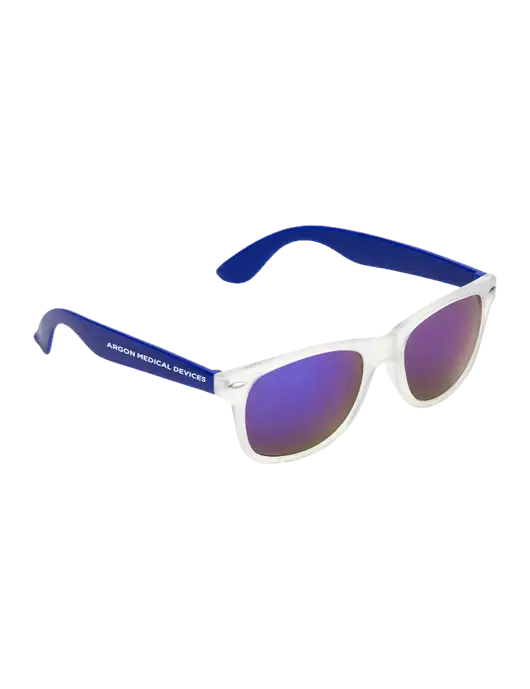 Key West Blue Mirrored Sunglasses w/Argon Medical Devices Logo