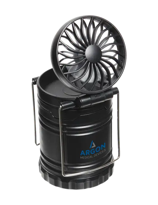 Black Retro Lantern with Fan w/Argon Medical Devices Logo