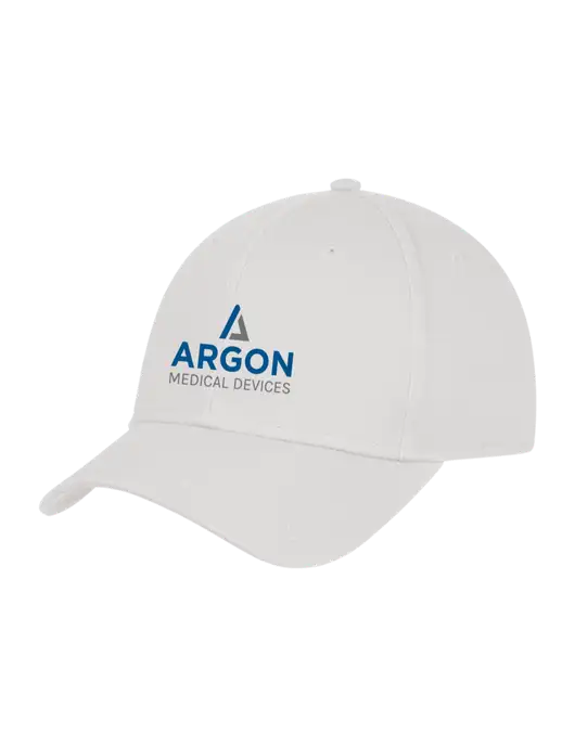 White Structured Cap Hook & Loop w/Argon Medical Devices Logo