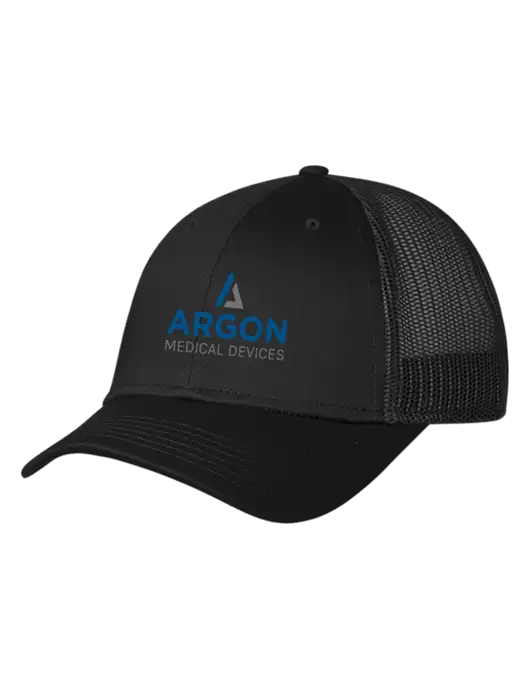 Black Mesh Trucker Cap Snap Back w/Argon Medical Devices Logo