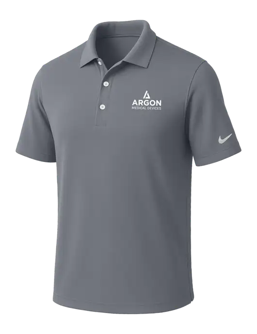 NIKE Medium Grey Dri-Fit Micro Pique Polo w/Argon Medical Devices Logo