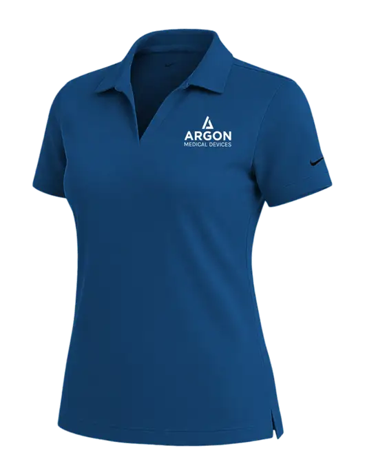 NIKE Dark Royal Womens Dri-Fit Micro Pique Polo w/Argon Medical Devices Logo