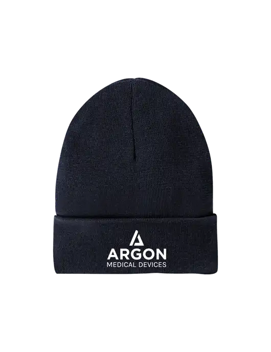 Recycled True Navy Beanie w/Argon Medical Devices Logo