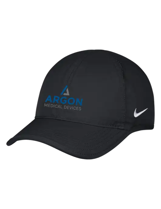 Nike Black Featherlight Cap w/Argon Medical Devices Logo