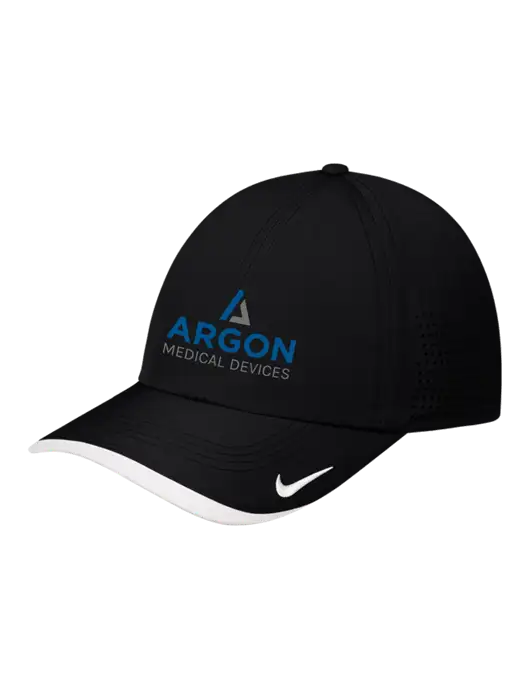 Nike Black/White Dri-FIT Perforated Performance Cap w/Argon Medical Devices Logo