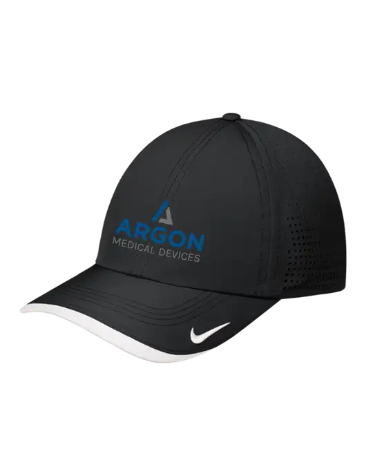 Nike Black/White Dri-FIT Perforated Performance Cap w/Argon Medical Devices Logo