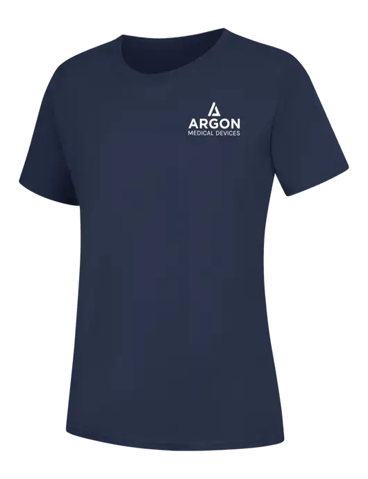 Womens Navy Core Blend Tee w/Argon Medical Devices Logo
