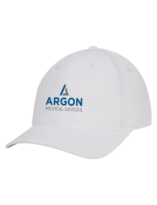White Nylon Twill Performance Cap w/Argon Medical Devices Logo
