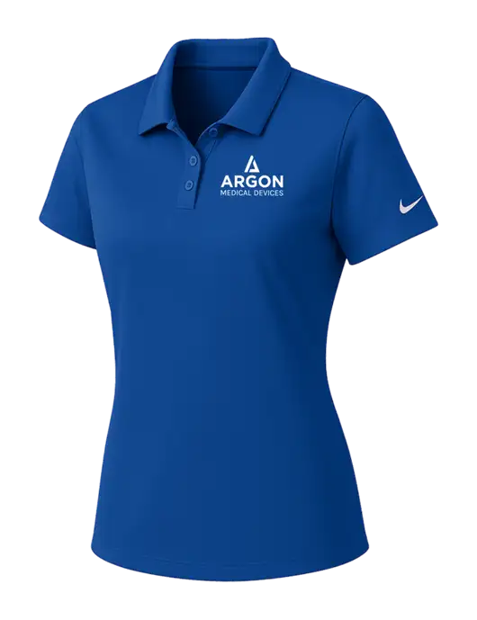 Nike Womens Dark Royal Dry Essential Solid Polo w/Argon Medical Devices Logo