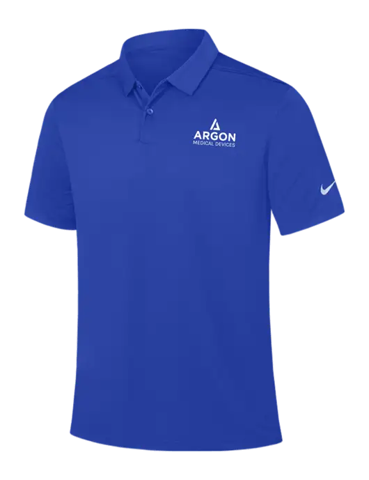 Nike Dark Royal Dry Essential Solid Polo w/Argon Medical Devices Logo