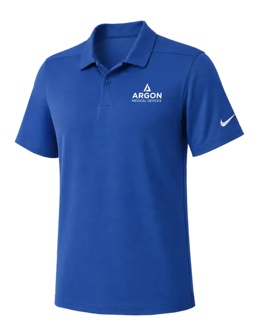 Nike Dark Royal Dry Essential Solid Polo w/Argon Medical Devices Logo