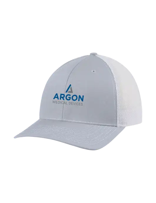 Richardson Adjustable Snapback Original 112 Trucker Cap Light Heather Grey w/White Mesh w/Argon Medical Devices Logo