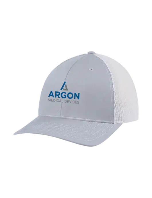 Richardson Adjustable Snapback Original 112 Trucker Cap Light Heather Grey w/White Mesh w/Argon Medical Devices Logo