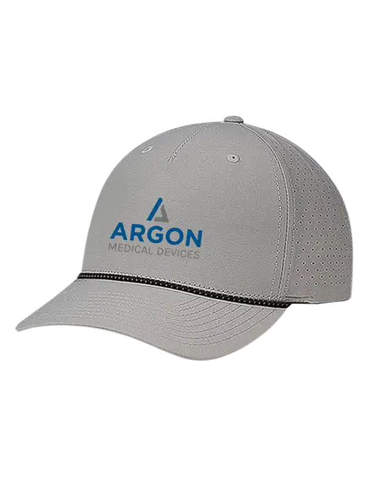 Richardson Laser Perf Performance Light Grey/Black-Grey Rope Cap w/Argon Medical Devices Logo