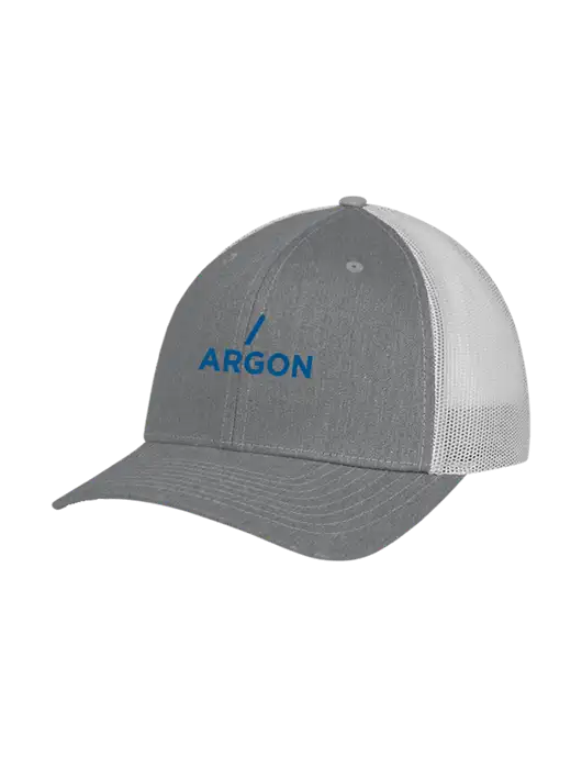 Richardson Adjustable Snapback Original 112 Trucker Cap Heather Grey w/Light Grey Mesh w/Argon Medical Devices Logo